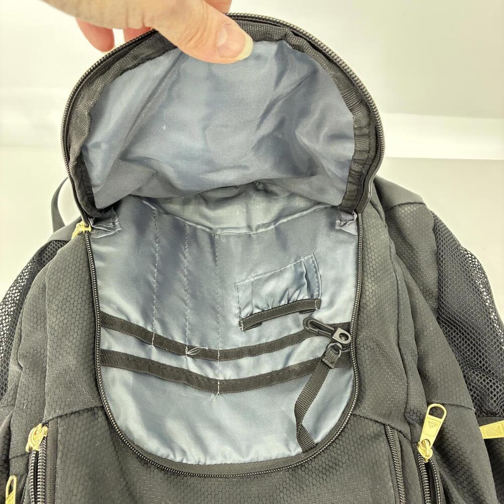 Adidas Black Backpack with Multiple Compartments Gold Color Hardware - Flawed - Picture 5 of 9